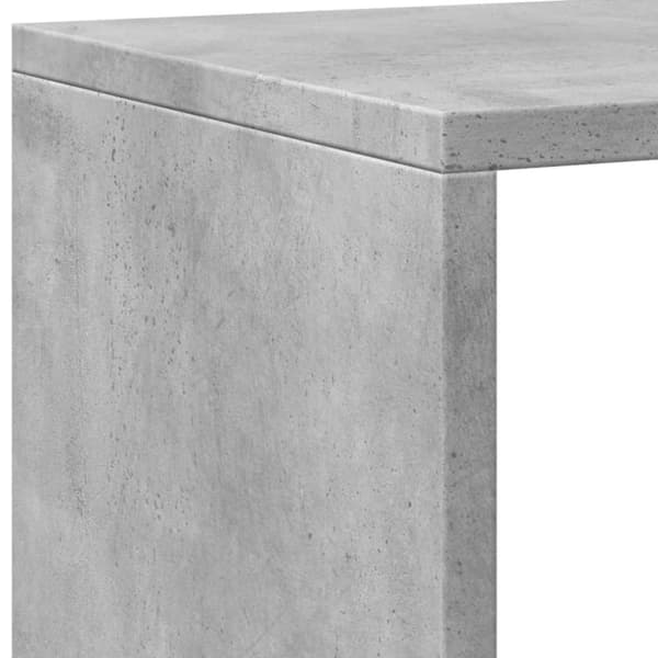 vidaXL Bokhylle betonggrå 137,5x29x137,5 cm konstruert tre