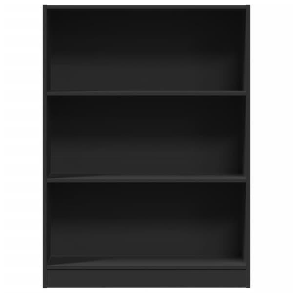 vidaXL bogreol 80x24x109 cm konstrueret træ sort