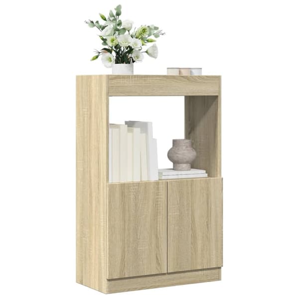 vidaXL skab 63x33x100 cm konstrueret træ sonoma-eg