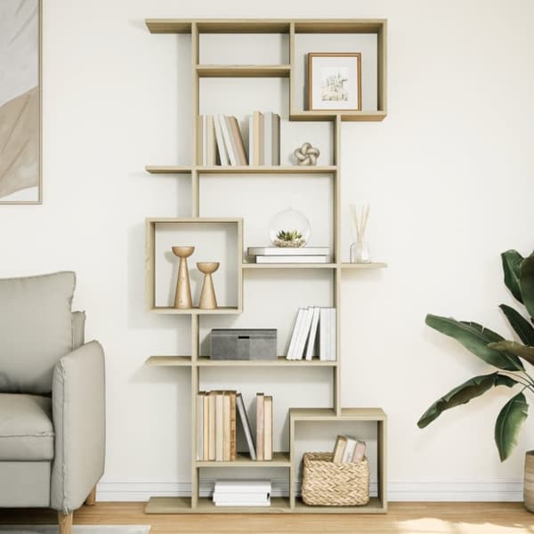 vidaXL bogskab 92x29x188 cm konstrueret træ sonoma-eg