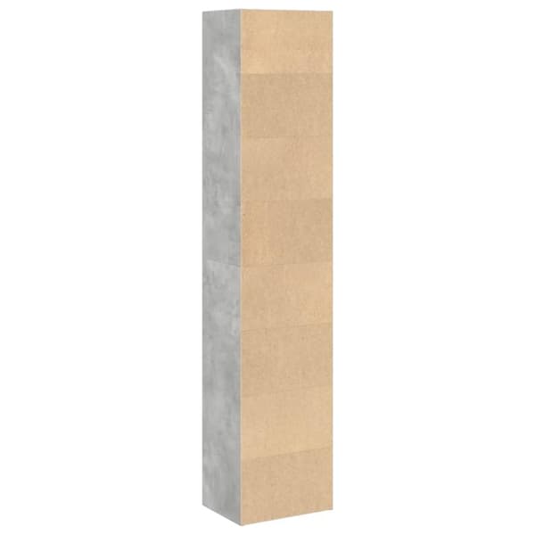 vidaXL Bokhylle betonggrå 40x30x189 cm konstruert tre