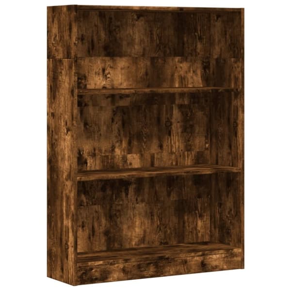 vidaXL bogreol 80x24x109 cm konstrueret træ røget egetræsfarve