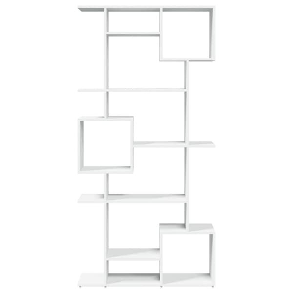 vidaXL Bokhylle hvit 92x29x188 cm konstruert tre