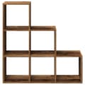 Miniatyrbilde 6 av 11: vidaXL Romdeler bokhylle 3 lag gammelt eik 99x29x99 cm konstruert tre