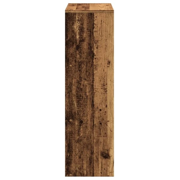 vidaXL Romdeler bokhylle 3 lag gammelt eik 99x29x99 cm konstruert tre