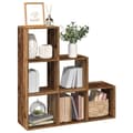 Miniatyrbilde 2 av 11: vidaXL Romdeler bokhylle 3 lag gammelt eik 99x29x99 cm konstruert tre