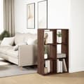 Miniatyrbilde 5 av 11: vidaXL Romdeler bokhylle brun eik 69,5x29x103,5 cm konstruert tre