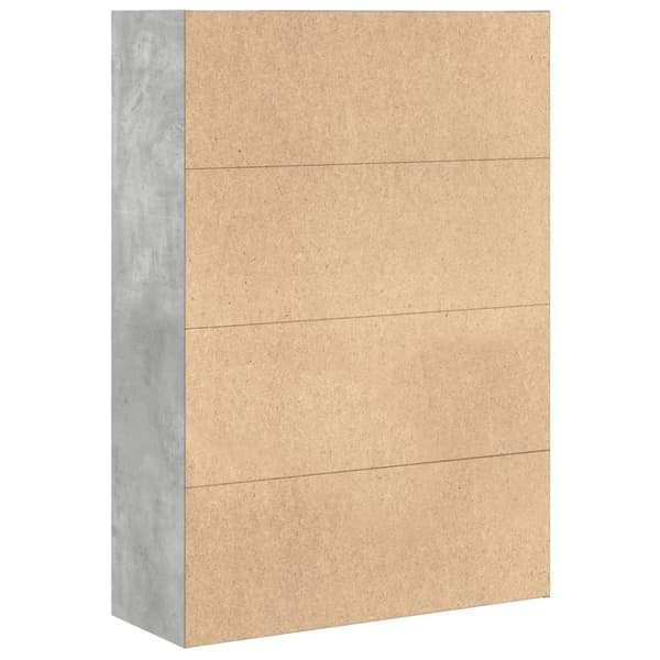vidaXL Bokhylla betonggrå 80x30x114 cm konstruerat trä