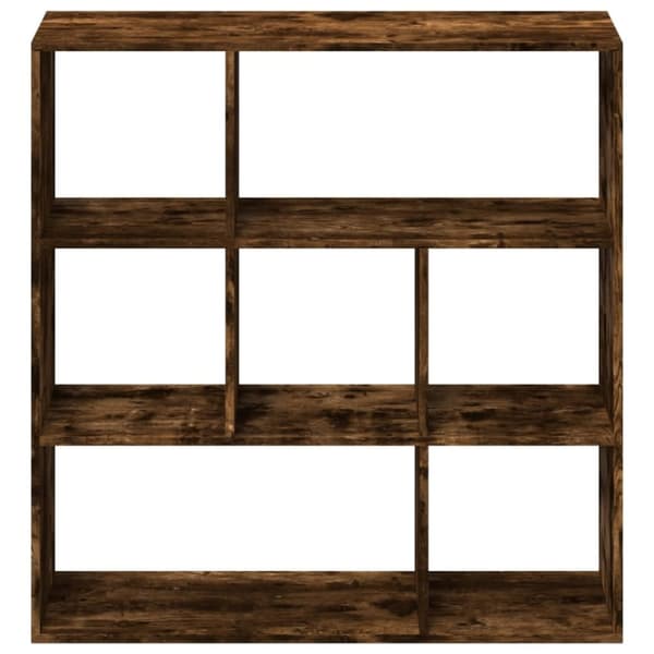 vidaXL bogreol/rumdeler 102x29x103,5 cm konstrueret træ røget eg