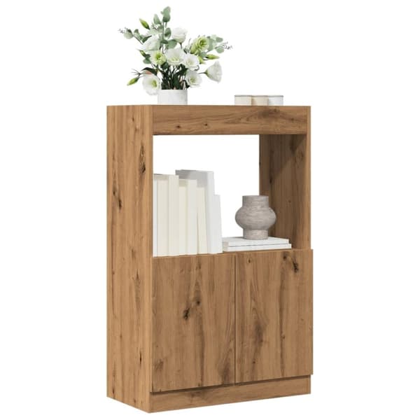 vidaXL skab 63x33x100 cm konstrueret træ egetræsfarvet