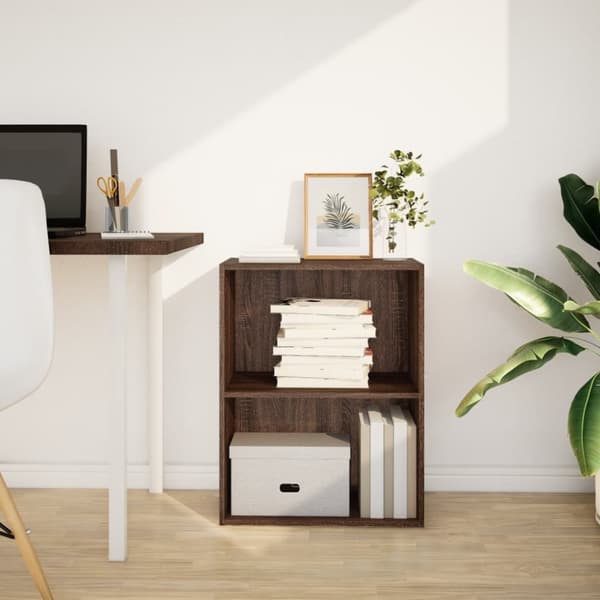 vidaXL Kirjahylly ruskea tammi 60x30x77 cm tekninen puu