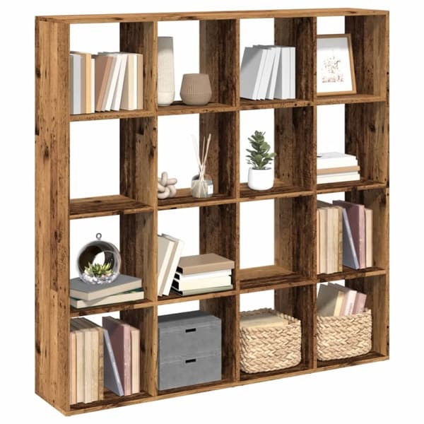 vidaXL Kirjahylly vanha puu 137,5x29x137,5 cm tekninen puu