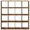 Pikkukuva 6 / 11: vidaXL Kirjahylly vanha puu 137,5x29x137,5 cm tekninen puu
