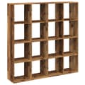 Pikkukuva 8 / 11: vidaXL Kirjahylly vanha puu 137,5x29x137,5 cm tekninen puu