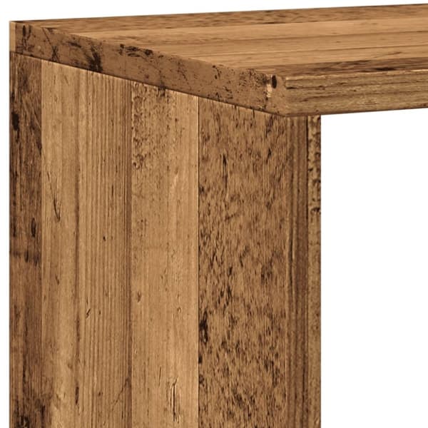 vidaXL Kirjahylly vanha puu 137,5x29x137,5 cm tekninen puu