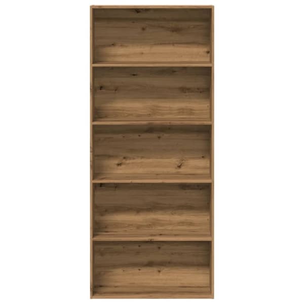 vidaXL bogreol 80x30x189 cm konstrueret træ egetræslook