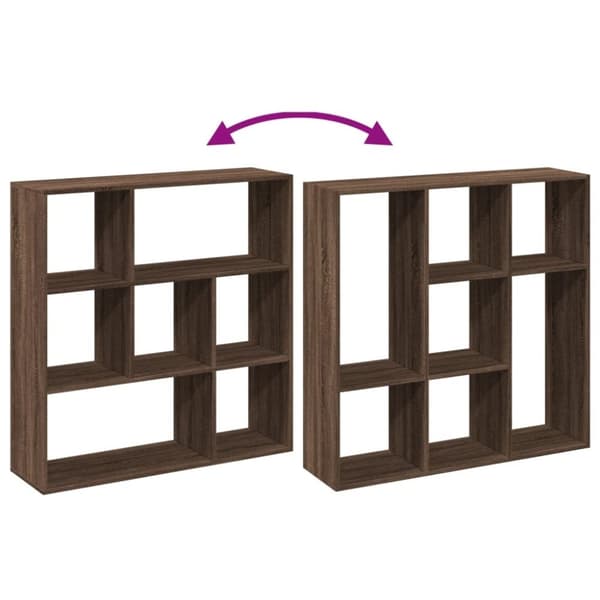 vidaXL Romdeler bokhylle brun eik 102x29x103,5 cm konstruert tre