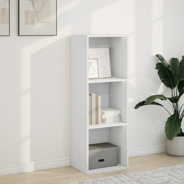 vidaXL bogreol 40x30x114 cm konstrueret træ hvid