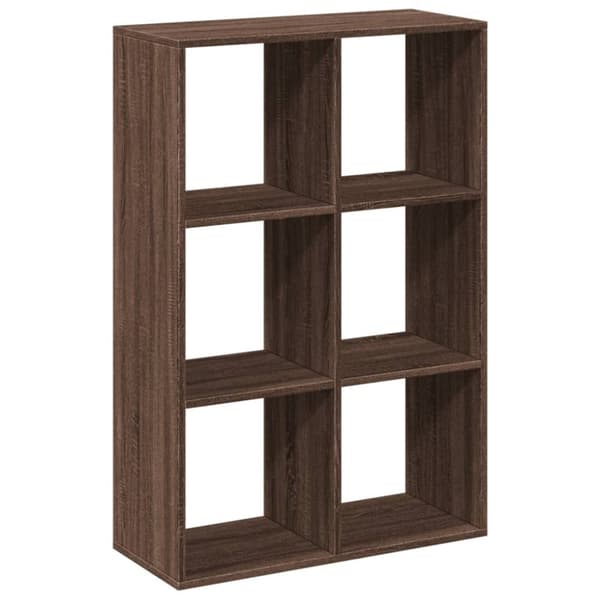 vidaXL bogreol/rumdeler 69,5x29x103,5 cm konstrueret træ brun egetræ