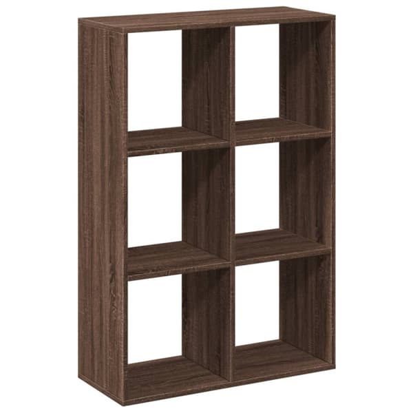 vidaXL bogreol/rumdeler 69,5x29x103,5 cm konstrueret træ brun egetræ
