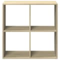 Miniatyrbillede 6 af 11: vidaXL bogreol/rumdeler 69,5x29x69,5 cm konstrueret træ sonoma-eg