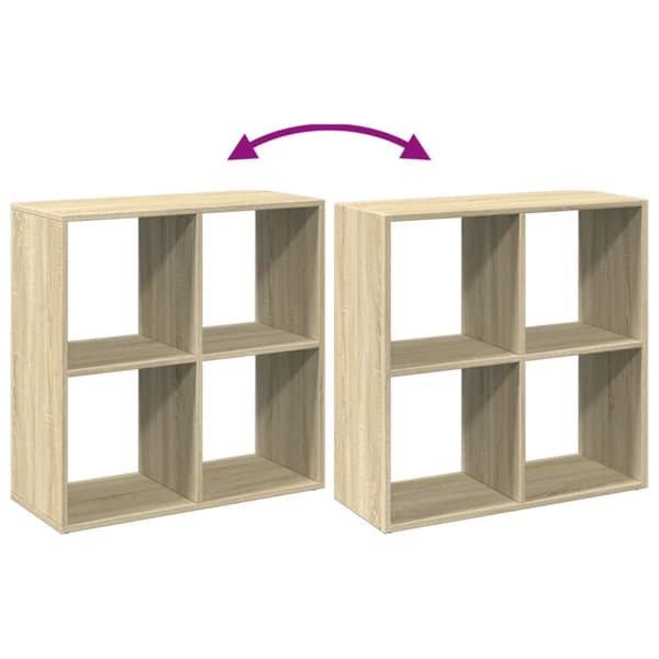 vidaXL bogreol/rumdeler 69,5x29x69,5 cm konstrueret træ sonoma-eg