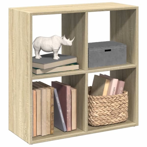 vidaXL bogreol/rumdeler 69,5x29x69,5 cm konstrueret træ sonoma-eg
