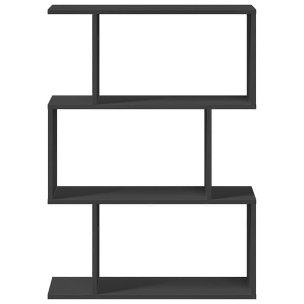 vidaXL Romdeler bokhylle 3 etasjer svart 70x24x97 cm konstruert tre