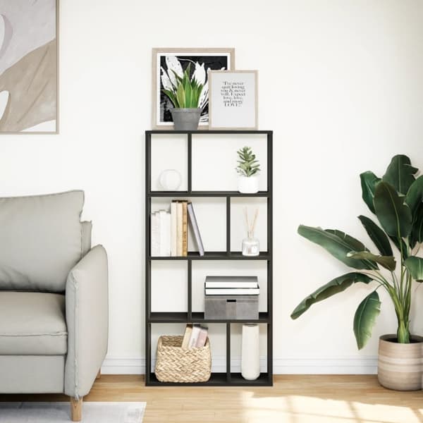 vidaXL Bokhylla svart 60x20x120 cm konstruerat trä