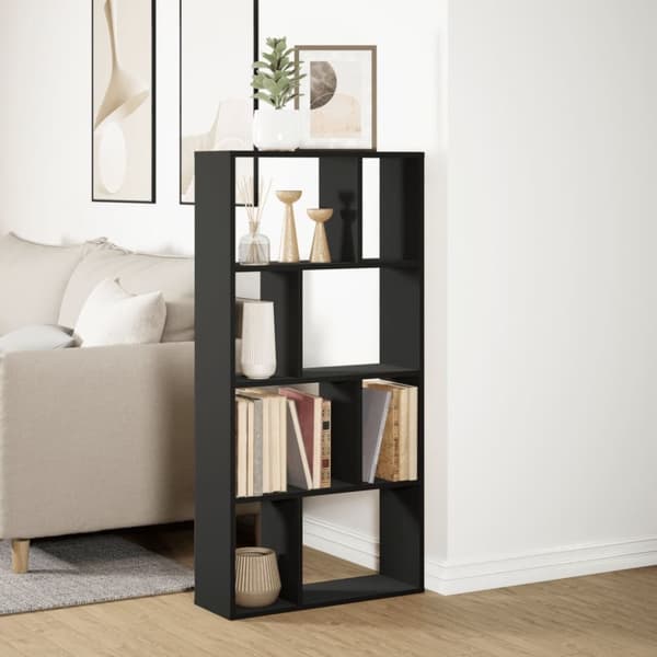 vidaXL Bokhylla svart 60x20x120 cm konstruerat trä