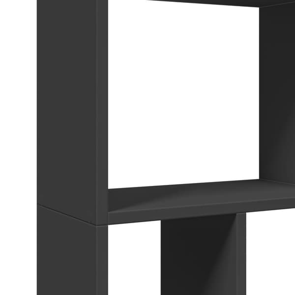 vidaXL Bokhylla svart 60x20x120 cm konstruerat trä