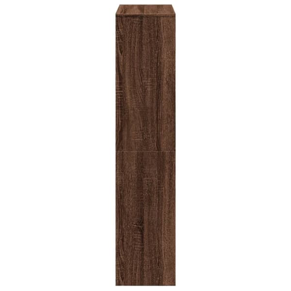 vidaXL bogreol/rumdeler 131,5x29x131,5 cm konstrueret træ brun eg