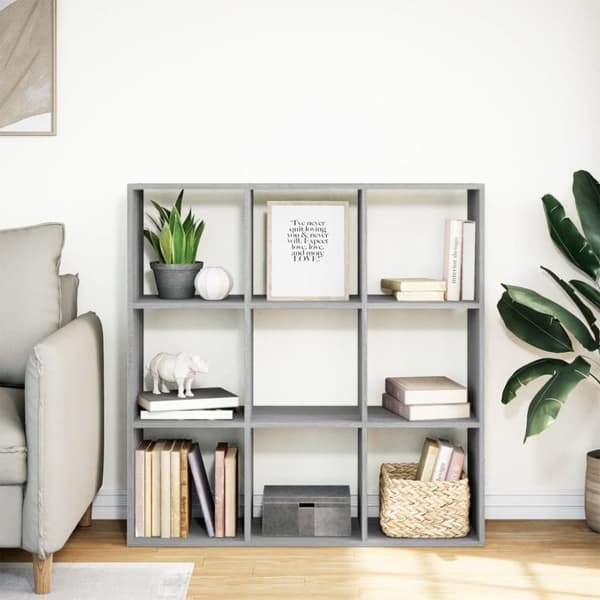 vidaXL bogreol/rumdeler 102x29x103,5 cm konstrueret træ grå sonoma-eg