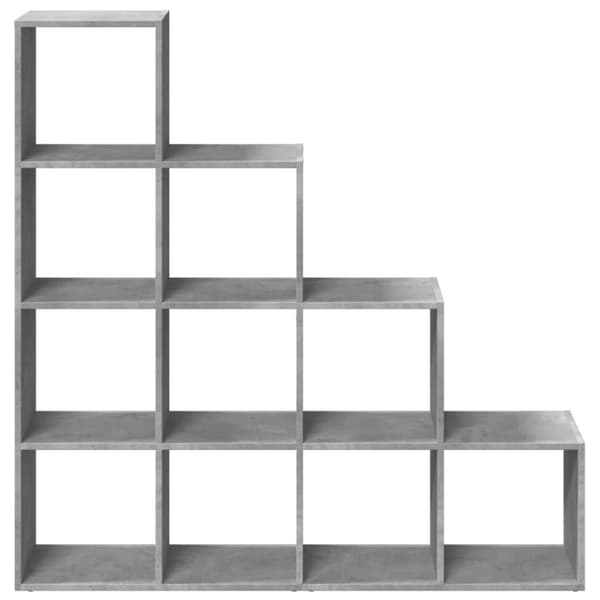 vidaXL bogreol/rumdeler 131,5x29x131,5 cm konstrueret træ betongrå