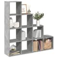 Miniatyrbillede 2 af 11: vidaXL bogreol/rumdeler 131,5x29x131,5 cm konstrueret træ betongrå