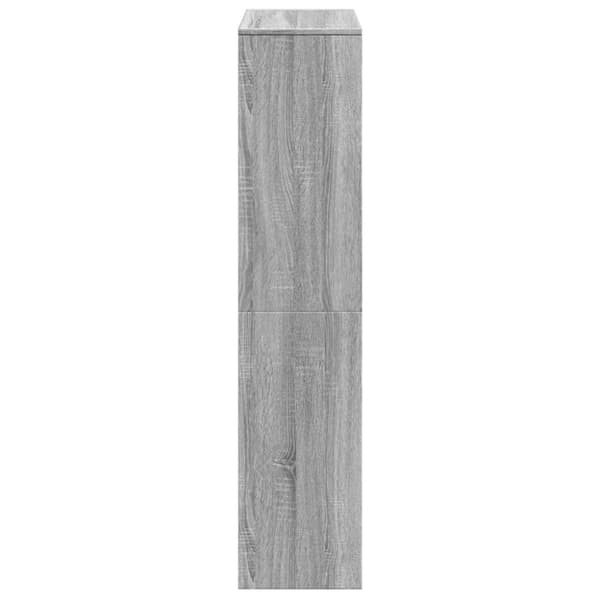 vidaXL bogreol/rumdeler 131,5x29x131,5 konstrueret træ grå sonoma-eg