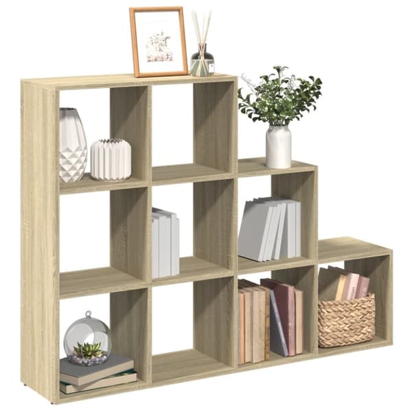 vidaXL bogreol/rumdeler 137,5x29x103,5 cm konstrueret træ sonoma-eg