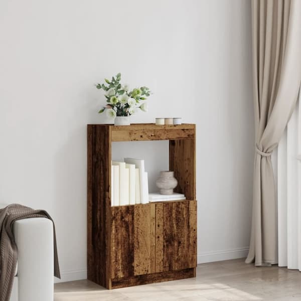 vidaXL skab 63x33x100 cm konstrueret træ antikt træ