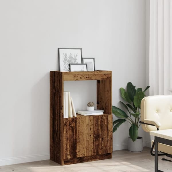 vidaXL skab 63x33x100 cm konstrueret træ antikt træ