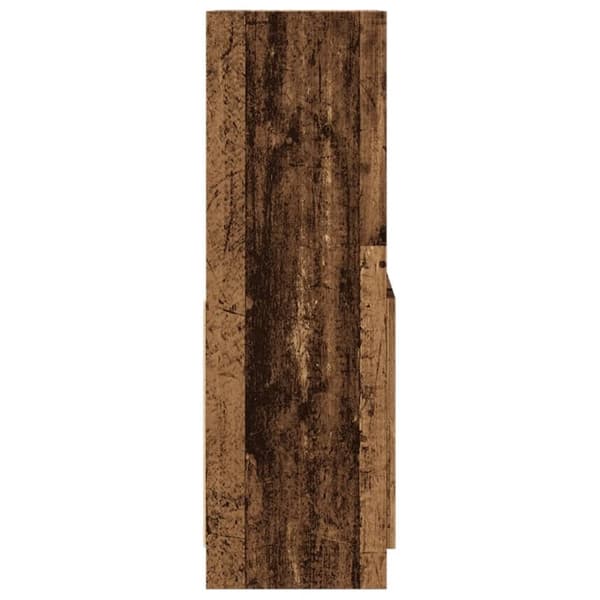 vidaXL skab 63x33x100 cm konstrueret træ antikt træ