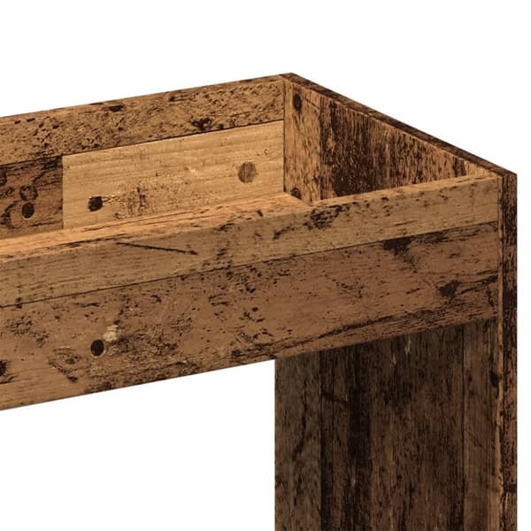 vidaXL skab 63x33x100 cm konstrueret træ antikt træ