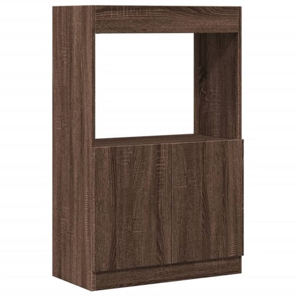 vidaXL skab 63x33x100 cm konstrueret træ brun egetræsfarve
