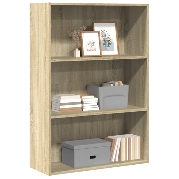 vidaXL bogreol 80x30x114 cm konstrueret træ sonoma-eg