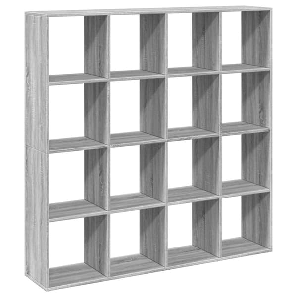 vidaXL Bokhylle grå sonoma 137,5x29x137,5 cm konstruert tre