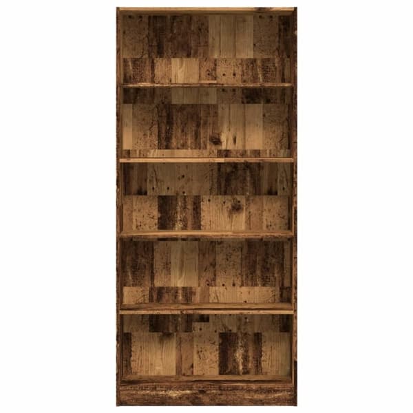 vidaXL bogreol 80x24x176 cm konstrueret træ antikt træ