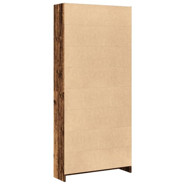 vidaXL bogreol 80x24x176 cm konstrueret træ antikt træ