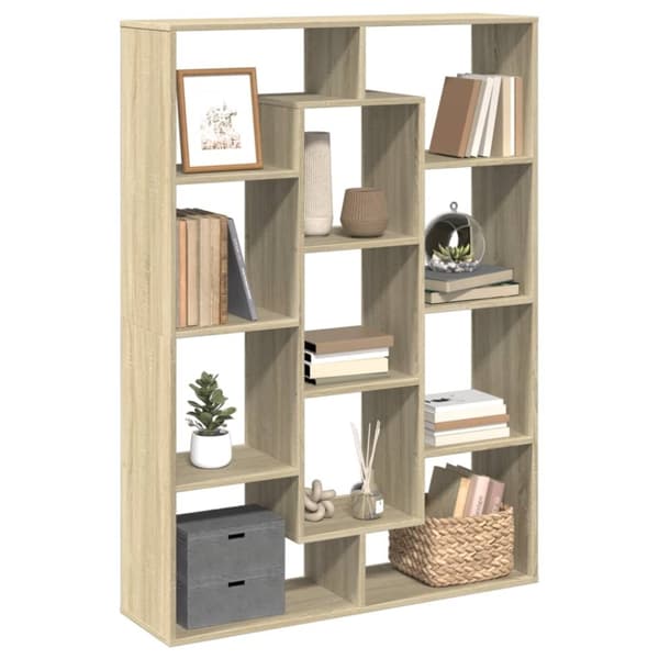vidaXL Kirjahylly Sonoma-tammi 102x29x143 cm lastulevy