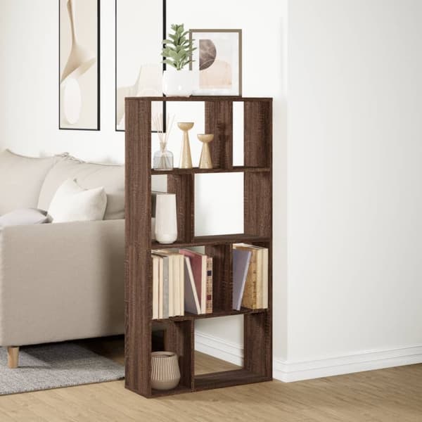 vidaXL Bokhylle brun eik 60x20x120 cm konstruert tre