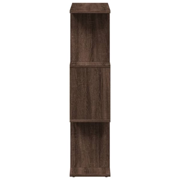 vidaXL Huoneenjakaja 3 tasoa ruskea tammi 70x24x97 cm tekninen puu