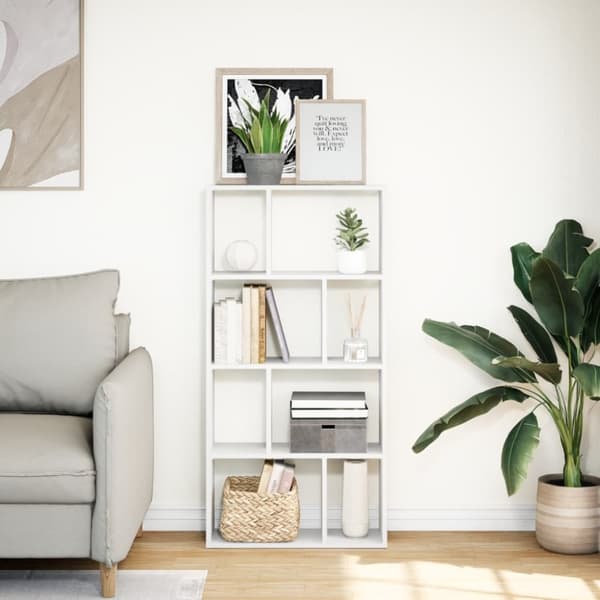 vidaXL Kirjahylly valkoinen 60x20x120 cm tekninen puu